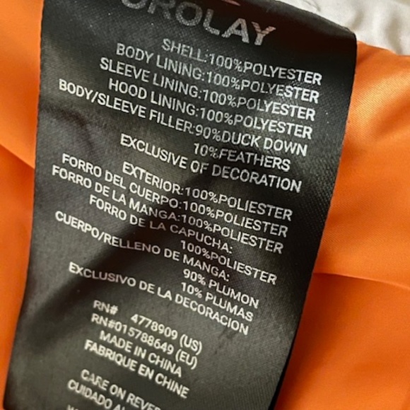 Women's Orolay Cream Down Filled Hooded Puffer Coat / Jacket - Small - Picture 8 of 16